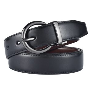 Formal Reversible Leather Belt with Rotate Buckle - Image 8