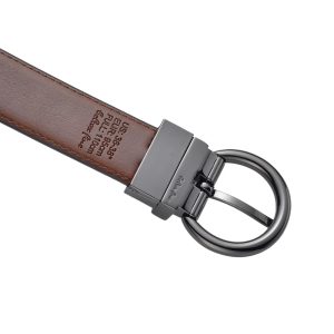 Formal Reversible Leather Belt with Rotate Buckle - Image 11