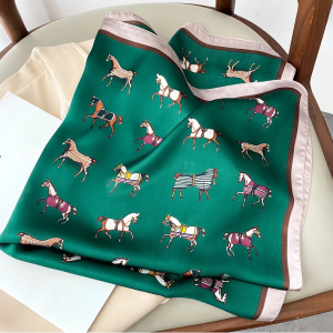 Fourlard Head Band Shawls Warps Neckerchief Square Elegant Scarves - Image 8