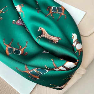 Fourlard Head Band Shawls Warps Neckerchief Square Elegant Scarves - Image 6