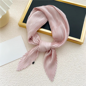 Shawl  Square Pleated Warps Neckerchief Crinkled Hair Scarves - Image 15