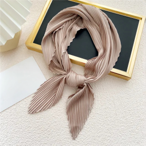 Shawl  Square Pleated Warps Neckerchief Crinkled Hair Scarves - Image 13