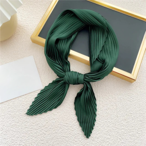 Shawl  Square Pleated Warps Neckerchief Crinkled Hair Scarves - Image 12