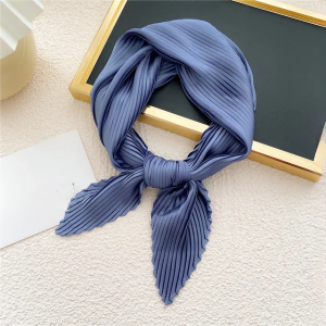 Shawl  Square Pleated Warps Neckerchief Crinkled Hair Scarves - Image 16