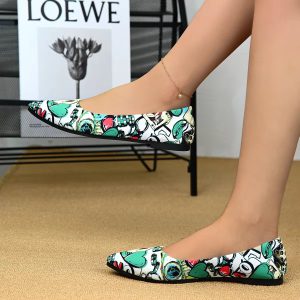 Casual Beautiful Pointed Toe Flat Comfortable Synthetic Shoes - Image 3