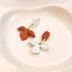 Casual Exaggerated Flower Trend Rose Drop Hanging Sweet Earrings Jewelry - Image 9