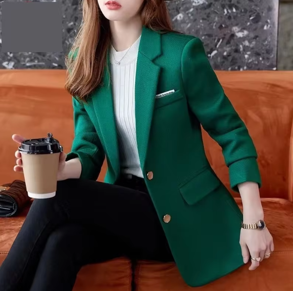 Elegant Turn Down Collar Single Breasted Blazer Suit