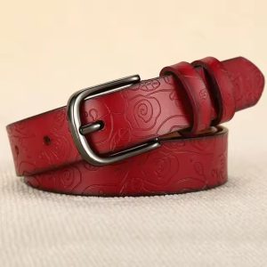 Floral Pattern Fashion Pin Buckle Metal Belts - Image 3