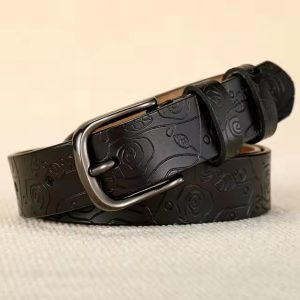 Floral Pattern Fashion Pin Buckle Metal Belts - Image 6