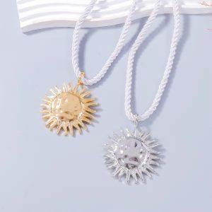 Trendy Sun Flower Pendant Necklaces Jewelry - Image 6