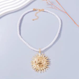 Trendy Sun Flower Pendant Necklaces Jewelry - Image 2