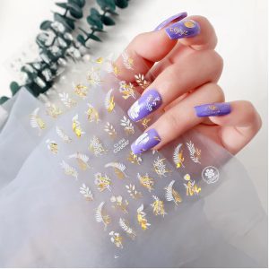 1PCS 3D Nail Stickers Abstract Line Pattern Slider Nail Art Decorations Leaf Flowers Nail Decals - Image 3