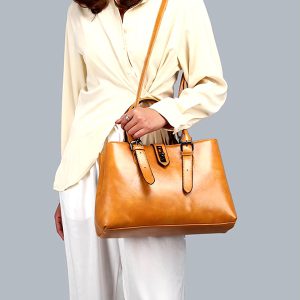 3 Layers Interior Zipper Pocket Large Capacity Tote Shopping Crossbody Shoulder Bag