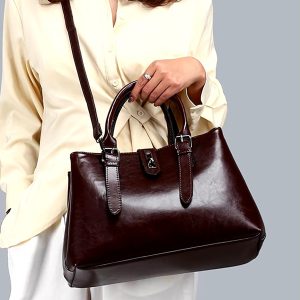 3 Layers Interior Zipper Pocket Large Capacity Tote Shopping Crossbody Shoulder Bag - Image 4