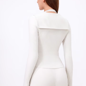 Casual Running Coat Zipper Shirt Overlay Curve Slim-fit Yoga Suit - Image 4