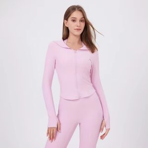 Casual Running Coat Zipper Shirt Overlay Curve Slim-fit Yoga Suit - Image 6