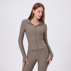 Casual Running Coat Zipper Shirt Overlay Curve Slim-fit Yoga Suit - Image 10