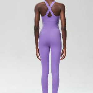 Casual Small Wave Back Yoga Fitness Gym Set - Image 6