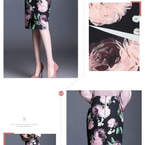 New Chinese Style Simple Slim High Waist Pack Hip Vintage Skirt - Image 2