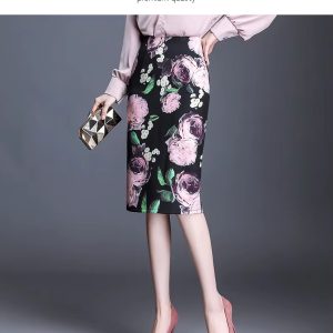 New Chinese Style Simple Slim High Waist Pack Hip Vintage Skirt - Image 8