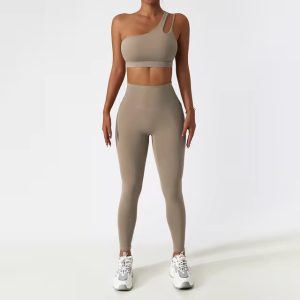 Running Yoga Clothes Sports Bra Fitness Pant Two-Piece Workout Suit - Image 6