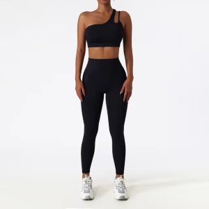 Running Yoga Clothes Sports Bra Fitness Pant Two-Piece Workout Suit - Image 5
