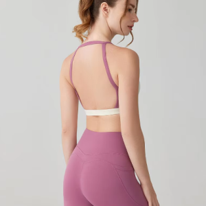 Trendy High Impact Shockproof Bra With Fixed Pads Fitness Tracksuits - Image 4