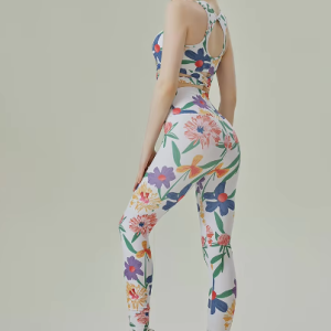 Trendy Push Up Leggings And Bra High Stretchy Two Pieces Yoga Sets - Image 2