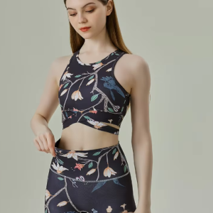 Trendy Push Up Leggings And Bra High Stretchy Two Pieces Yoga Sets - Image 4