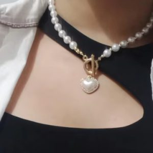 Elegant  Heart Shape Imitation Pearls Chain Necklaces - Image 11
