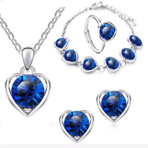 Crystal Heart Fashion Gorgeous Bridal Necklace - Image 2