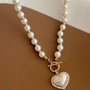 Elegant  Heart Shape Imitation Pearls Chain Necklaces - Image 6