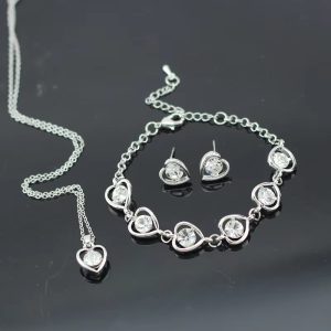 Crystal Heart Fashion Gorgeous Bridal Necklace - Image 3