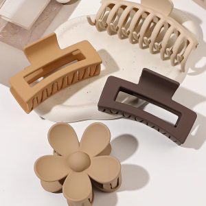 4Pcs Hair Claw Clips Accessories with Multi-Styles Flower Claw Clips for Thick Hair - Image 9