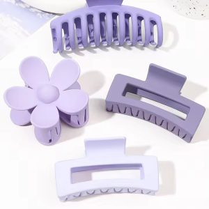 4Pcs Hair Claw Clips Accessories with Multi-Styles Flower Claw Clips for Thick Hair - Image 11