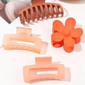 4Pcs Hair Claw Clips Accessories with Multi-Styles Flower Claw Clips for Thick Hair - Image 12