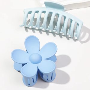 4Pcs Hair Claw Clips Accessories with Multi-Styles Flower Claw Clips for Thick Hair - Image 3