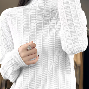 Cashmere knitted half high collar pullover long sleeved Boutique sweater - Image 2