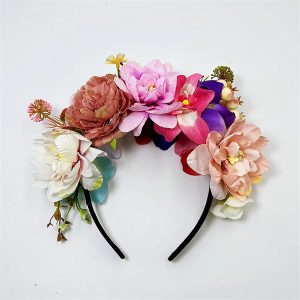 Flower Crowns Faux Floral Hairband Wedding Art Photography Hair Accessories - Image 4