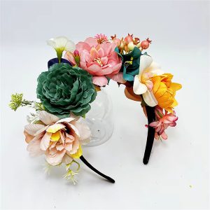 Flower Crowns Faux Floral Hairband Wedding Art Photography Hair Accessories - Image 2