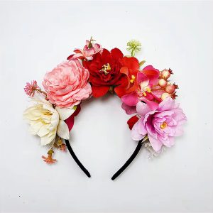Flower Crowns Faux Floral Hairband Wedding Art Photography Hair Accessories - Image 6
