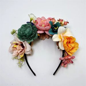 Flower Crowns Faux Floral Hairband Wedding Art Photography Hair Accessories - Image 3