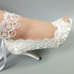 Lace-Up Peep Toe Open side fashion High heels platform shoes - Image 7