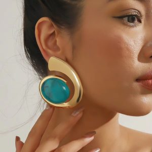 Metal Spiral Geometric Dangle Earrings Trend Classic Party Accessories - Image 3