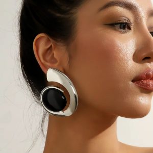 Metal Spiral Geometric Dangle Earrings Trend Classic Party Accessories