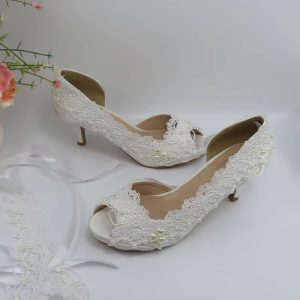 Lace-Up Peep Toe Open side fashion High heels platform shoes - Image 14