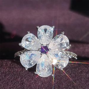 Luxury Pear Petals Designer Flower Silver Color - Image 2
