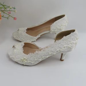 Lace-Up Peep Toe Open side fashion High heels platform shoes - Image 13