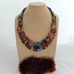 Sea Sediment Imperial Jasper Graduated Mixed Color Necklace