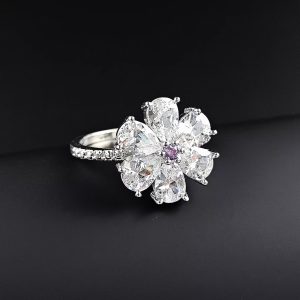 Luxury Pear Petals Designer Flower Silver Color - Image 5